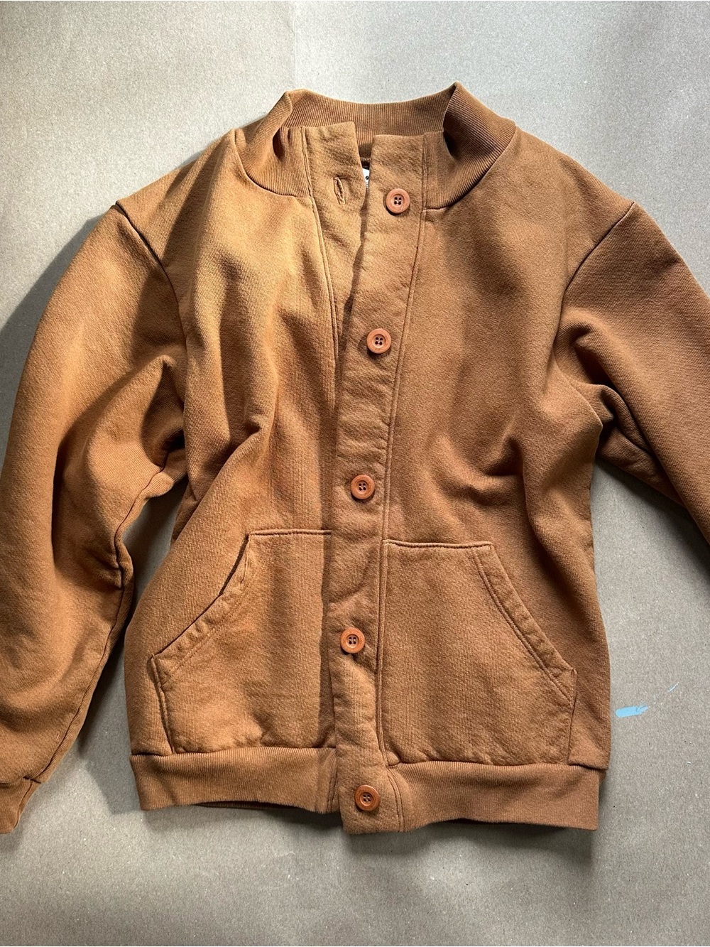 Los Angeles Apparel Kids Brown Button-Up Sweatshirt